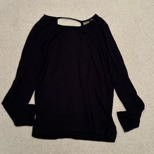 Zella Long Sleeve Black Athletic Long Sleeve Tee Cover Up Size L